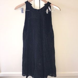 Zara Black and Gold Halter Dress